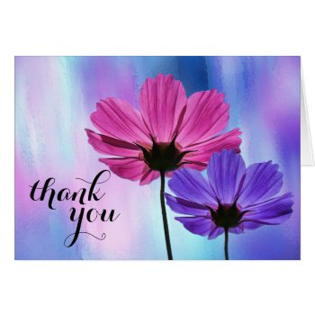 Floral Watercolor Chic Girly Thank You Wedding by tsrao100 at Zazzle