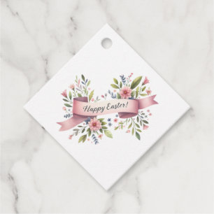 Floral Watercolor Easter  Favor Tags
