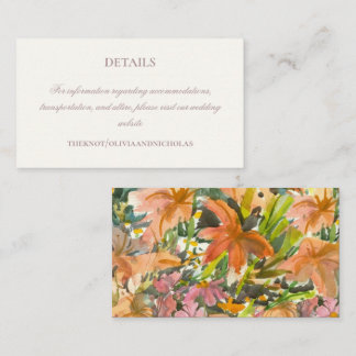 Floral Watercolor Enclosure Card