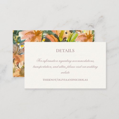 Floral Watercolor Enclosure Card