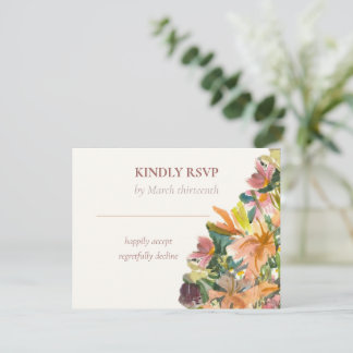 Floral Watercolor Enclosure Card