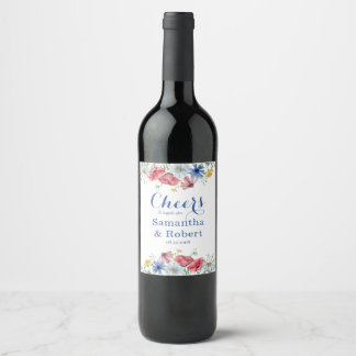 Floral Watercolor Food & Beverage Label Set