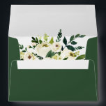 Floral Watercolor Green and White Envelope<br><div class="desc">Watercolor Floral Green and White Invitation Envelopes</div>