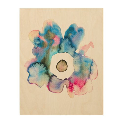 Floral watercolor hand drawn abstract art