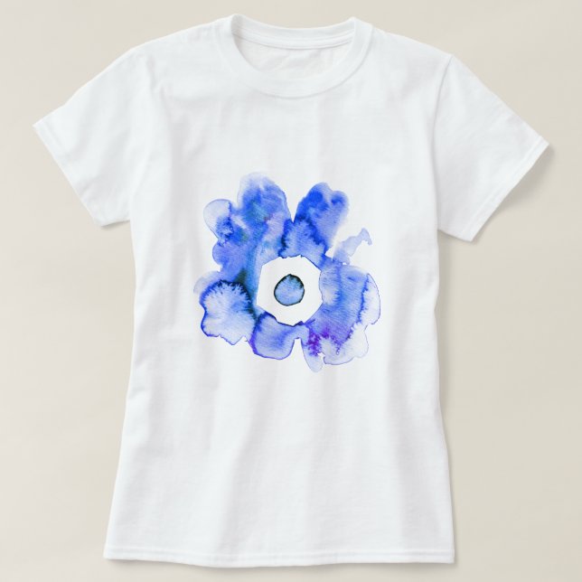 Floral watercolor hand drawn abstract art T-Shirt (Design Front)