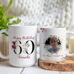 Floral Watercolor Happy 60th Birthday Custom Photo Coffee Mug<br><div class="desc">The customizable mug design inspires you to celebrate your loved one's 60th birthday. With the option to add their name and photo,  it's a perfect gift that can brighten their day and show them how much they mean to you.</div>