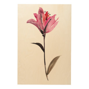 Floral Watercolor II Wood Wall Decor