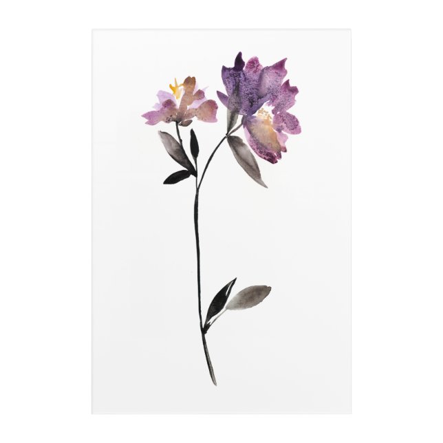 Floral Watercolor III Acrylic Print (Front)