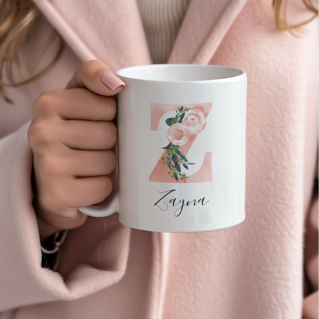 Floral Watercolor Initial Mug - Z (Creator Uploaded)
