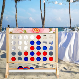 Floral, Watercolor Jumbo Wedding Yard Game Fast Four
