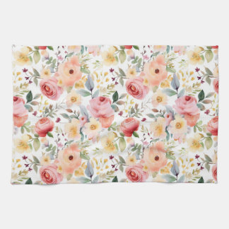 Floral Watercolor Kitchen Towels