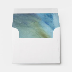 Floral watercolor lined envelope