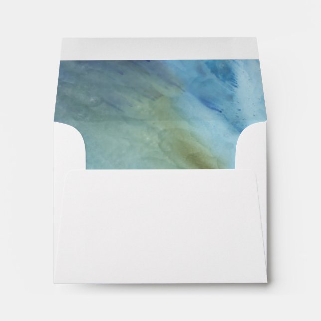 Floral watercolor lined envelope (Back (Bottom))
