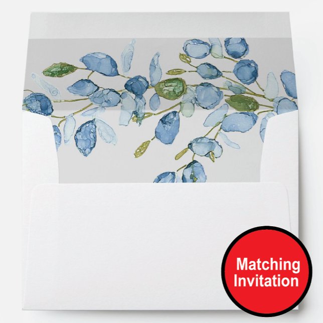 Floral watercolor lined envelope (Creator Uploaded)