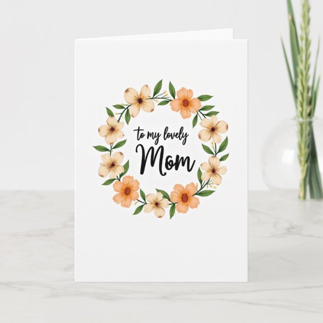 Floral Watercolor Mom Card (Front)