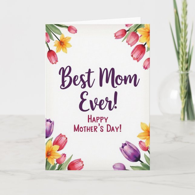 Floral Watercolor Mother Card (Front)