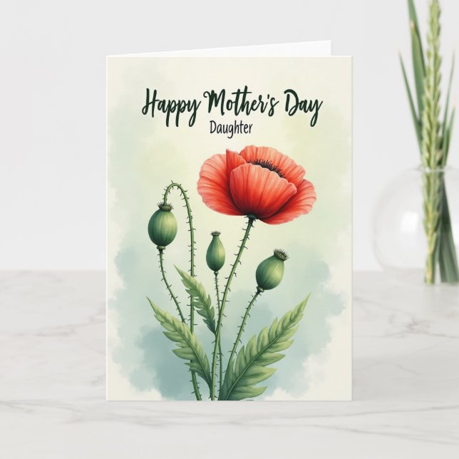 Floral Watercolor Mothers Card (Front)