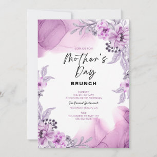 Floral Watercolor Mothers Day Brunch Invitation