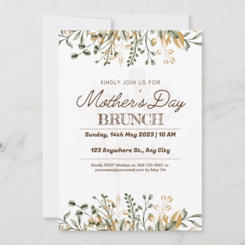 Floral Watercolor Mothers Day Brunch Save The Date