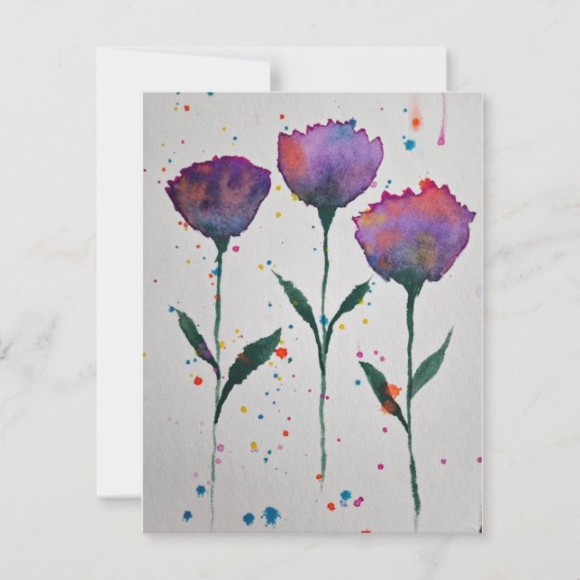 Floral Watercolor Notecard (Front)