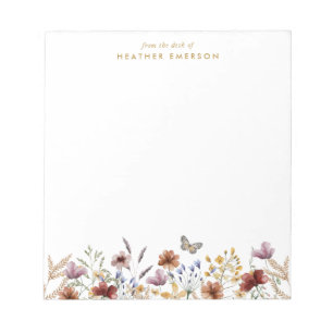 Floral Watercolor Notepad
