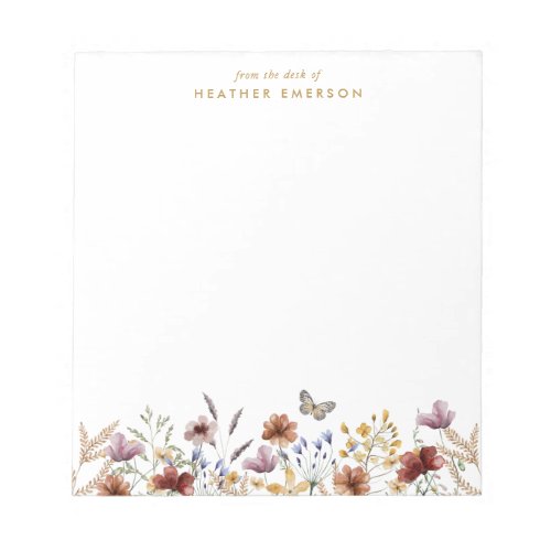 Floral Watercolor Notepad