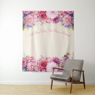 Floral Watercolor Party Photo Backdrop
