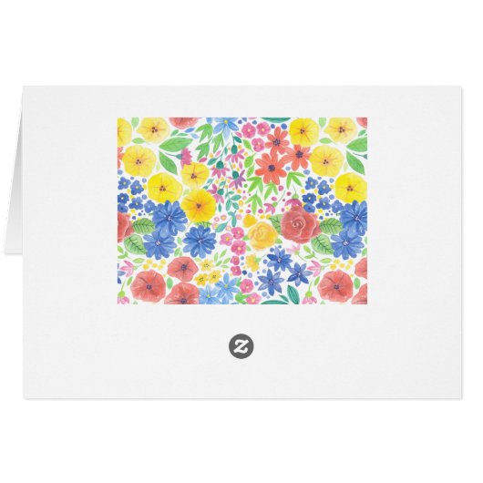 Floral watercolor pattern (Back Horizontal)