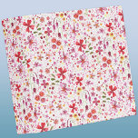 Floral Watercolor Pattern 3 Ring Binder<br><div class="desc">Bright and happy watercolor wildflower and leaves painting of a wildly overgrown garden. Perfect for gardeners,  nature lovers and florists.</div>