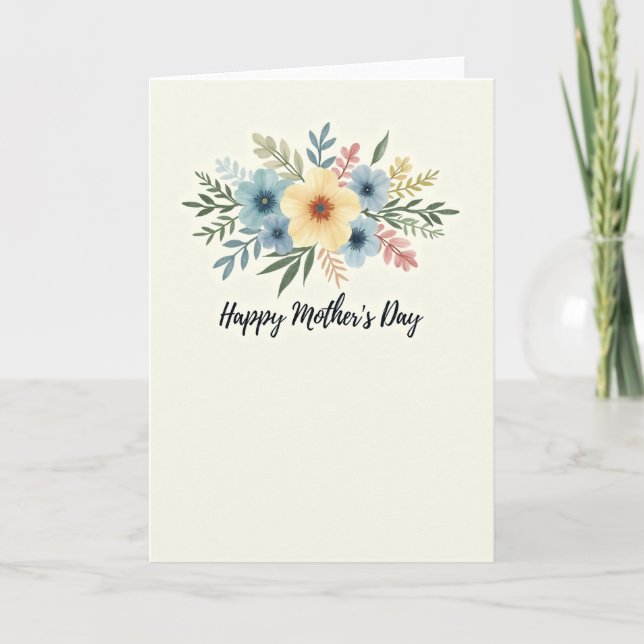 Floral Watercolor Pattern Card (Front)