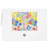 Floral watercolor pattern cards (Back Horizontal)