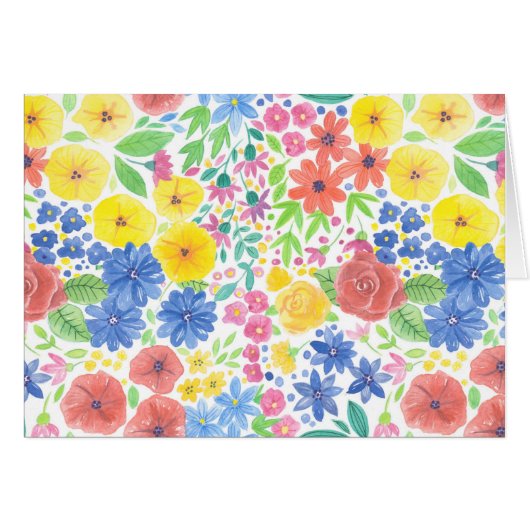 Floral watercolor pattern cards (Front Horizontal)