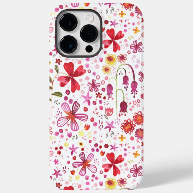 Floral Watercolor Pattern Case-Mate iPhone Case (Back)