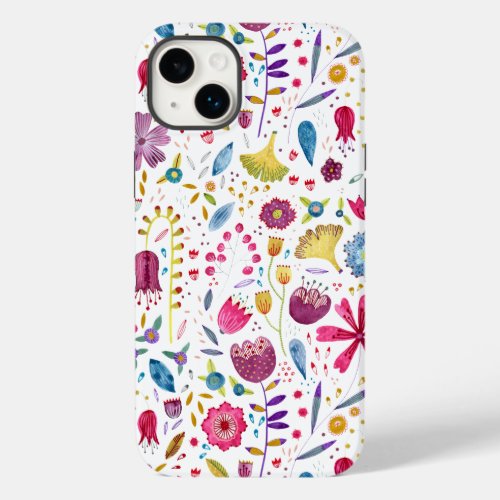 Floral Watercolor Pattern Case_Mate iPhone 14 Plus Case