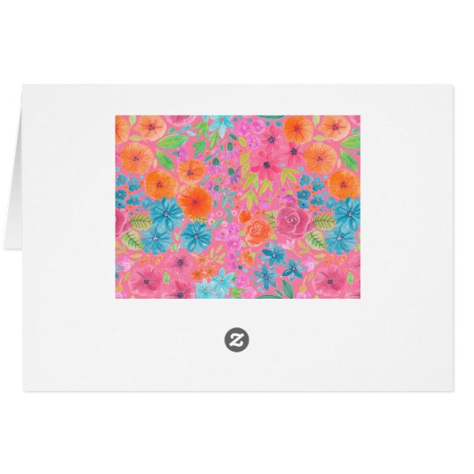 Floral watercolor pattern in pink (Back Horizontal)