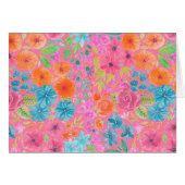 Floral watercolor pattern in pink (Front Horizontal)