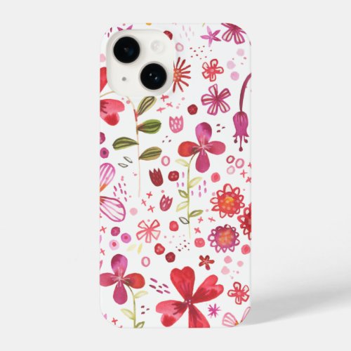 Floral Watercolor Pattern iPhone 14 Case