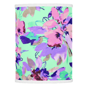 Floral watercolor pattern lamp shade