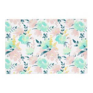 Floral Watercolor Pattern Placemat