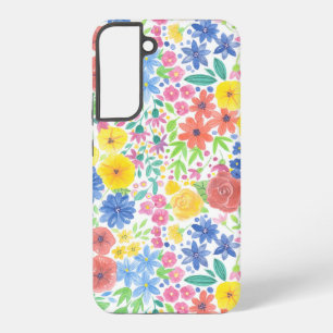 Floral watercolor pattern samsung galaxy s22+ case