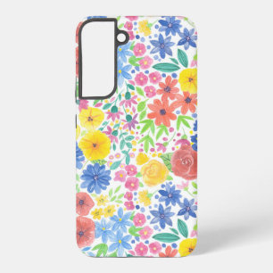 Floral watercolor pattern samsung galaxy s22+ case