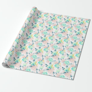 Floral Watercolor Pattern Wrapping Paper