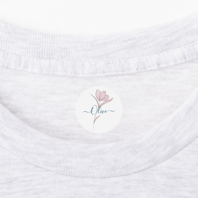 Floral Watercolor Personalized Labels • Custom  (Affixed)