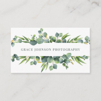 Floral Watercolor Photography Business Card
