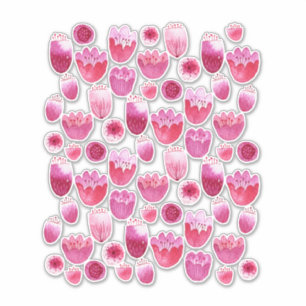 Floral Watercolor Pink Sticker
