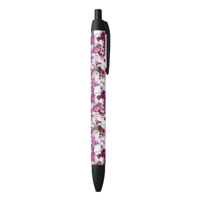 Floral Watercolor - Pink & white abstract design Pen (Bottom (Vertical))