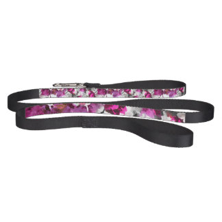 Floral Watercolor - Pink & white abstract design Pet Leash