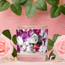 Floral Watercolor - Pink & white abstract design