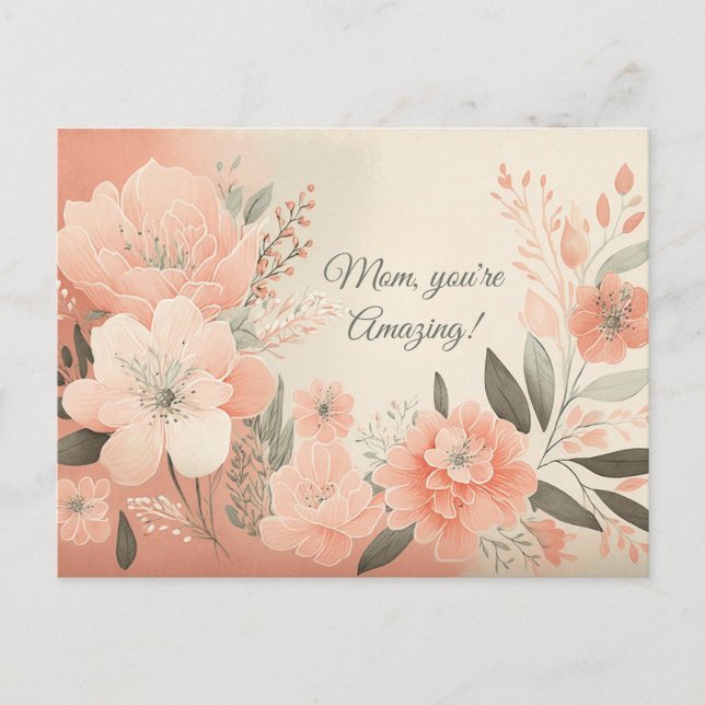 Floral Watercolor Postcard (Front)