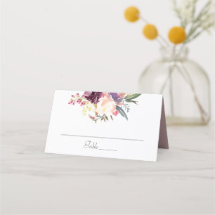 Floral Watercolor Purple Lavender Place Card